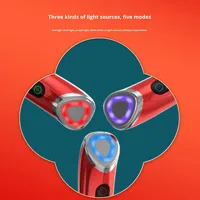 Appareil de beauté à domicile, massage facial portable, lifting des plis nasogéniens, raffermissement avec 3 types de lumières, fonction de vibration et de chauffage