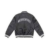 Veste de baseball avec logo personnalisé pour hommes, col montant, doublure matelassée en polyester, broderie, hiver, vente en gros OEM/ODM pour commande en gros