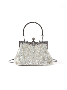 Bell Vintage Handmade Beaded Embroidered Square Chain Strap <b>Clutch</b> <b>Wedding</b> Evening Bag Fashion Women Banquet Elegant Luxury - Product Image 5