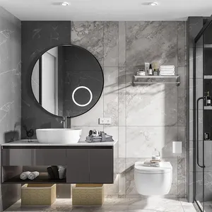 Santopova आयात 2022 से अधिक शौचालय लकड़ी एकल खुदरा कीमत स्पेनिश शैली 80 cm आपा बाथरूम ग्रे