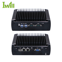 Nuevo Diseño de Mini PC Sin Ventilador con Tel Core I5 4200U, DDR3, HD, VGA, 2COM, RS232/485, 6USB, PC Robusto para Automatización Industrial