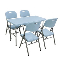 Portable Camping En Plein Air Pliable Pliant Événement Restauration Banquet Pique-Nique Partie En Plastique Table et Chaise Ensemble