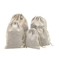 Sacs cadeaux en lin naturel pochettes d'emballage de bijoux sac cadeau en lin de coton sac à cordon sac de rangement en coton
