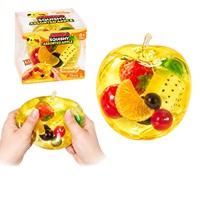 Bestseller transfrontalier : Jouets anti-stress Vaseline Apple Squishy, jouet anti-stress en forme de fruit de Noël, non-rétractable, doux, collant, fait main