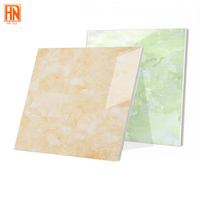 Carrelage en marbre onyx vert de luxe 600x600, dalle en porcelaine haute brillance pour murs et sols dans les cafés, bureaux, halls d'hôtels
