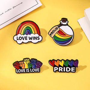 Emaille-Pins mit leuchtendem Regenbogen und positiven Zitaten aus Zinklegierung – Epoxid-Emaille-Sammlerstücke als Anstecknadel, Geschenk für Pride-Fans & Kleidung/Taschen-Deko - Product Image 4
