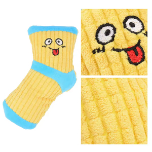 Pet Supplies Dog Squeaky Toys Plush Cartoon Sock Chew Toy Durable Funny Dog Chew Toys for Aggressive Chewers - Product Image 5