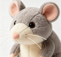 Usine de fabrication de jouets en peluche sur mesure OEM ODM |   Peluche souris en tissu doux, personnalisable avec logo, cadeau pour enfants