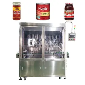 액체/음료/물 충전 밀봉 및 포장 50-1000 ml를위한 전문 디자인 자동 꿀 항아리 충전 기계