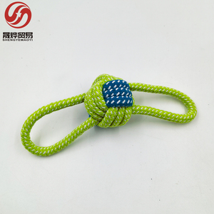 Çevre dostu pamuk düğüm halat köpek çiğneme oyuncakları dayanıklı interaktif köpek Molar oyuncak diş taşlama ve temizlik oyun köpek oyuncaklar - Product Image 6