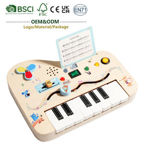 Juguetes Educativos Montessori, <span class=keywords><strong>Piano</strong></span>, Circuito, Tablero <span class=keywords><strong>de</strong></span> Actividades, Luz LED, Interruptor <span class=keywords><strong>de</strong></span> Simulación, Mejora la Coordinación Mano-Ojo para Niños - Product Image 1