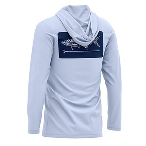 Camisas de Pesca de Manga Larga con Capucha, Unisex, 100% Poliéster, Malla de Seda de Hielo, Protección UV, Sublimación - Product Image 4