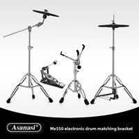 Vente directe usine – Batterie électronique portable MX550 pour enfants, débutants et adultes, usage domestique, surface en maille de cuir, cymbales en silicone