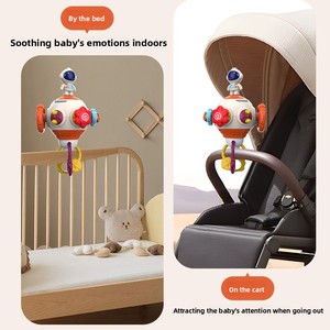 Jouet sensoriel éducatif en plastique 8-en-1 pour bébés (0-3 ans) – Balle d'agitation et d'attraction à suspendre au lit pour l'entraînement de la préhension - Product Image 2