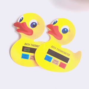 Termômetro do banho do bebê do cartão do termômetro do cristal líquido digital Termômetro do chuveiro do pato para crianças - Product Image 6