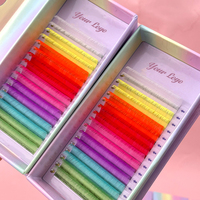 Fadvan – Vente en gros de faux cils colorés, extensions de cils colorés avec logo personnalisé, cils naturels doux, courbure C et D, couleurs personnalisées