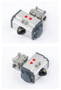 Válvula de bola neumática con brida Q941F-16P de acero inoxidable 304, de alta temperatura, de tres piezas, inteligente, a prueba de explosiones, de corte, OEM Q941F-1 - Product Image 5