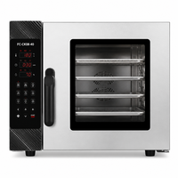 Four à convection à air chaud Commercial Electric à 4 niveaux et 4 plateaux, 40L, en acier inoxydable, pour boulangerie, température réglable, fonction vapeur