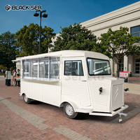 Magasin mobile de crème glacée Café Van Vintage Food Cart Camion électrique Food Truck Citroën Hot Dog Cart à vendre