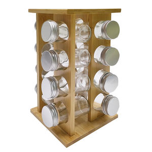Étagère à épices rotative en bambou à 360 degrés, organisateur d'assaisonnements à 4 niveaux pour comptoir de cuisine - Product Image 4