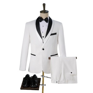 Veste de costume professionnelle pour homme, blanche, à simple boutonnage, à braguette boutonnée, style coréen, vêtements de travail multi-poches - Product Image 5