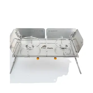 High Power Double Stove Outdoor Kitchen Outdoor Equipment Cooking With Screen Camping Gas Stove Camping Accessories Camping Kit Picnic Accessories