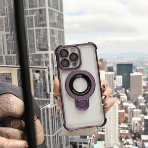 2025 biểu tượng cắt từ bốn góc rơi trường hợp điện thoại Electroplated khung đứng tương thích cho <span class=keywords><strong>iPhone</strong></span> 17 16 <span class=keywords><strong>Made</strong></span> Durable PC OPP - Product Image 2