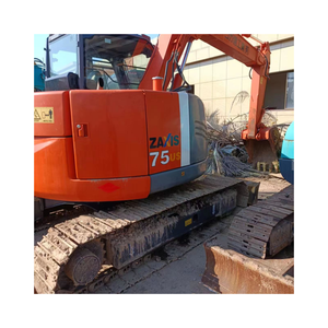 Mini-excavatrice d'occasion de 7 tonnes Hitachi ZX75 avec lame, machine d'origine japonaise ZX75 utilisée pour la maison, le jardin - Product Image 1