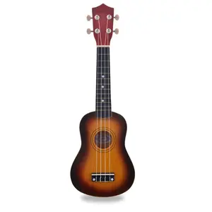 Ukulele Sopran untuk Pemula 21 Inci Ukulele Senar Empat Alat Musik Gitar Mini dengan Tas, Senar Pemetik Jari