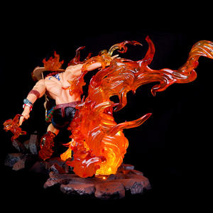 Vente en gros d'une seule pièce PVC figurine modèle Statue 22.5cm feu Portgas D Ace lumière <span class=keywords><strong>Anime</strong></span> collection cadeau jouet - Product Image 5