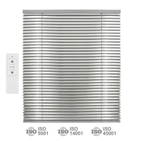 Persianas Venecianas Motorizadas de Aluminio con Control Remoto Eléctrico, Lamas de 25 mm, Aislamiento Térmico, Recubrimiento en Polvo, para Uso Comercial y Residencial