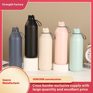Tasse thermos portable transfrontalière en acier inoxydable pour les sports de plein air Bouteille d'eau simple Design classique pour le commerce extérieur - Product Image 2