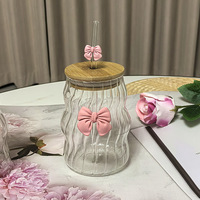 Tasse à café et jus créative en forme de nuage avec nœud papillon, paille intégrée, résistante aux hautes températures, design moderne, style Ins pour filles