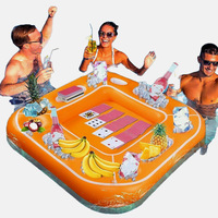 Table de billard flottante gonflable, table de jeu imperméable, table de jeu aquatique stable pour enfants et adultes, fêtes de piscine en plein air