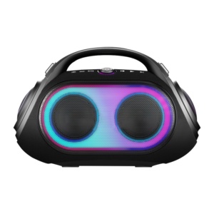Altavoz Portátil V 80W 2.1CH con Doble Diafragma, Batería de 4400mAh y Luces de Colores para Fiestas al Aire Libre - Product Image 3