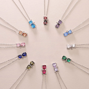 Delicada joyería amante de las mascotas 925 piedra de nacimiento de plata esterlina pavimenta lindo gato Collar para mujeres