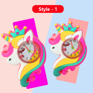 Montre à bracelet <span class=keywords><strong>en</strong></span> silicone pour enfants, mignonne, avec dessin animé 3D, poney, licorne, pour garçons et filles, cadeaux, montres à quartz pour enfants - Product Image 5