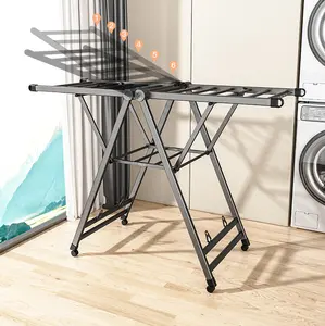 OEM Factory's Indoor Retractable Foldable Clothes Drying Rack For Balcony Bathroom Living Room