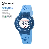 Montres numériques MINGRUI pour filles et adolescentes, montre de sport numérique, grand écran, étanche 3ATM, bracelet rose bonbon, logo personnalisé OEM