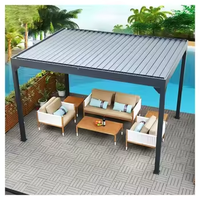 Pavillon pare-soleil imperméable de pergola de persienne en aluminium réglable de Prima pour des maisons préfabriquées de cour de villa