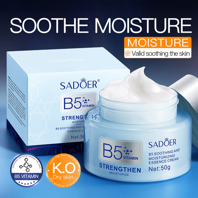 Hot Selling Moisturizing and Hydrating SADOER Vitamin B5 Soothing Serum Cream