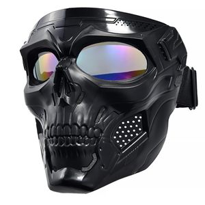 Masque intégral en forme de crâne pour moto, randonnée, cyclisme, lunettes de protection contre le vent, protection UV400 pour les sports, les voyages en plein air, la pêche - Product Image 1
