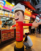 Danseur gonflable de chef personnalisé avec logo imprimé, figurine gonflable ondulante pour la décoration d'ouverture de magasin de burgers et poulet
