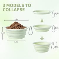 Bol pliable pour chien, couleur macaron, bol de voyage pour animaux de compagnie, bol pliable en silicone pour l'eau, pour chiens et chats de petite à grande taille