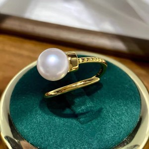 ขาตั้งเครื่องประดับเงิน DIY 10705 พร้อมขาตั้งแหวนเงินแท้ S925 สำหรับใส่ลูกปัดกลมขนาด 3-5 มม. อุปกรณ์เสริมไข่มุกคู่สำหรับไข่มุกเม็ดเดี่ยว - Product Image 2