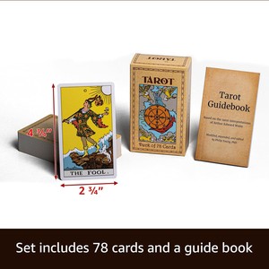 Baraja <span class=keywords><strong>de</strong></span> Tarot Impresa a Todo Color, 78 <span class=keywords><strong>Cartas</strong></span>, Papel <span class=keywords><strong>de</strong></span> Arte <span class=keywords><strong>de</strong></span> 350 g/m², Acabado Brillante, Apta para Niños, Personalizable, Juguete <span class=keywords><strong>de</strong></span> Adivinación - Product Image 5