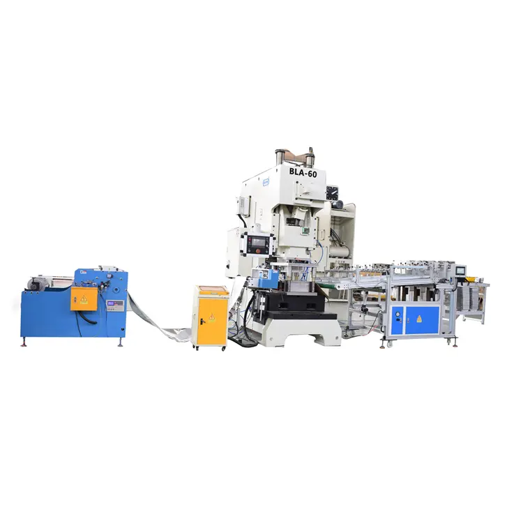Machine à poinçonner les couvercles de conteneurs Ligne de production de machines de cuisine Feuille d'aluminium mécanique automatique Matériau en acier CNC