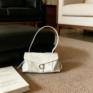 White Leather C Ring Clutch Bag Women Minimalist Single Shoulder Crossbody Summer 2026 - Product Image 2