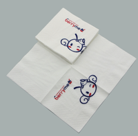 Serviettes de toilette jetables personnalisées en usine, 1 pli, en pâte de bois vierge, douces, pour salle de bain, serviettes à main, serviettes en papier Airlaid pour restaurant