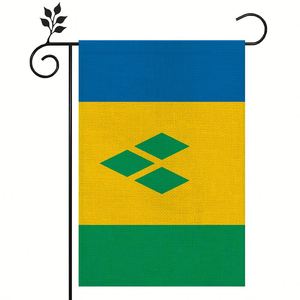 Drapeau de Saint-<span class=keywords><strong>Vincent</strong></span>-et-les-Grenadines, extérieur, en lin de haute qualité, 12*18 pouces, plus de styles au choix - Product Image 3